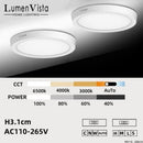 Axyaa LED Ceiling Light Dimmable Panel Kitchen Bedroom Bathroom Lamp