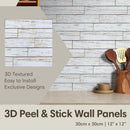 Axyaa 10Pcs Pastoral Style Wood Peel and Stick Wall Panels