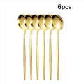 Axyaa 6pcs/30pcs Golden Stainless Steel Cutlery Set