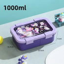 Axyaa Large Capacity Bento Box with Soup Bowl, Spoon - Children's School, Picnic Lunch Container