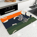 Axyaa Geometric Dry Coffee Mat: Absorbent & Anti-Slip Cup Drying Mats