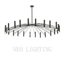 Axyaa Modern Sputnik Chandelier with G9 Bulbs - Large Cast Iron Dimmable Light