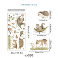 Nordic Animals Forest Cartoon Wall Stickers by Axyaa for Kids' Room Decor