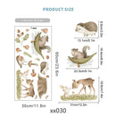 Nordic Animals Forest Cartoon Wall Stickers by Axyaa for Kids' Room Decor
