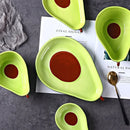 Axyaa Avocado Ceramic Salad Soup Bowl Snack Plate Kitchen Utensil