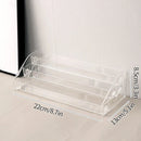 Clear Acrylic Makeup Organizer Rack by Axyaa - Cosmetic Storage Stand for Eyeshadow, Lipstick, Powder