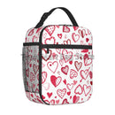 Axyaa Heart Insulated Lunch Bag: Romantic Portable Thermal Box for Work Picnic Travel