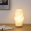 Axyaa Pleated Cream 3D Desk Lamp Bedside Bedroom Study Coffee Shop Atmosphere