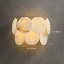 Axyaa All Copper Marble Wall Lamp for Living Room, Bedroom, Stairwell - Alabaster Lighting