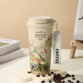 Axyaa 500ml Stainless Steel Vacuum Insulated Coffee Cup Straw Mug