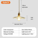 Axyaa Glass Flower Pendant Light - Nordic Retro Design for Various Spaces