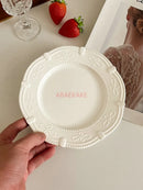 Axyaa Vintage Butterfly Ceramic Breakfast Plate 7.5 Inch