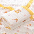 Axyaa Newborn Cotton Gauze Bath Towel, Six-Layer Blanket Cover for Baby Children