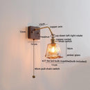 Axyaa Ceramic Copper LED Wall Lamp with Pull Chain Switch