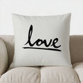 Stylish Love Typography Throw Pillow - Axyaa Home Pattern Cushion Cover