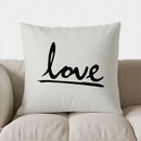 Stylish Love Typography Throw Pillow - Axyaa Home Pattern Cushion Cover