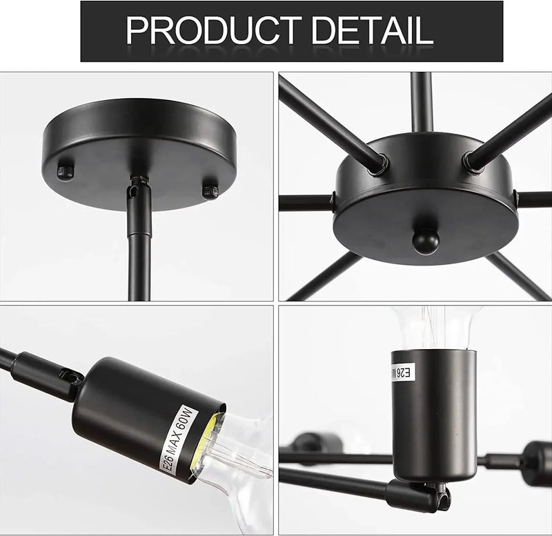 Axyaa Modern Chandelier Ceiling Lamp for Home Lighting - E27 Mounted Bedroom Dining Room Light