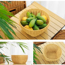 Axyaa Boho Rattan Storage Tray: Woven PP Wicker Basket Snack Plate for Coffee Shop
