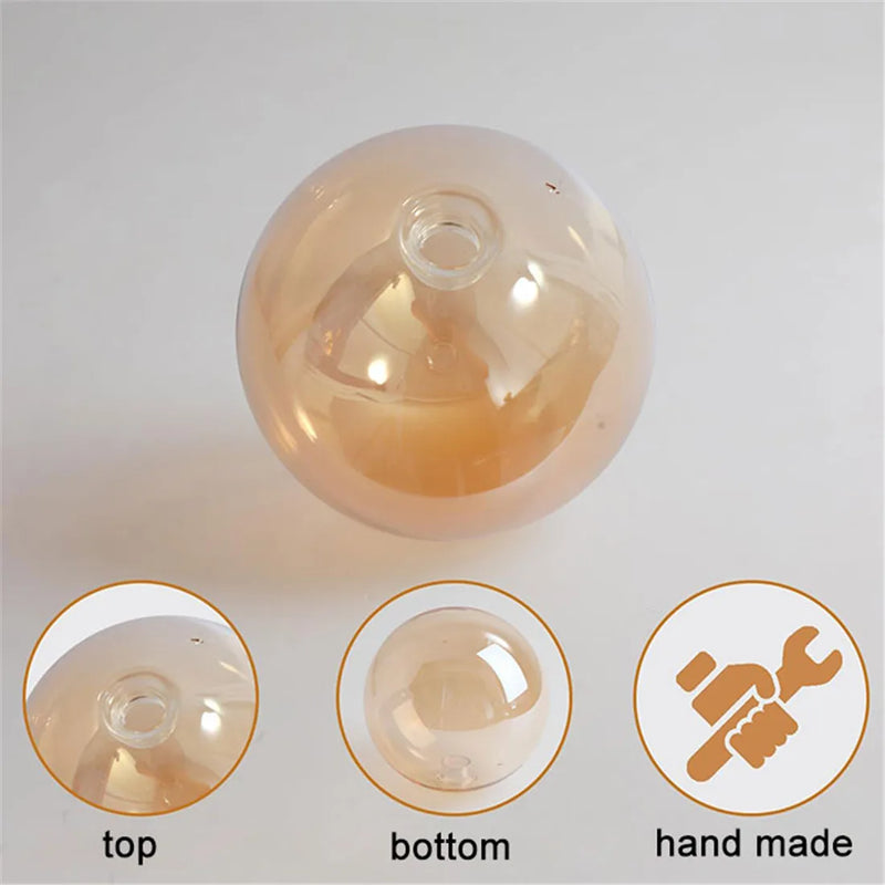 Axyaa Brown Glass Globe Lamp Shade Replacement for G9 Screw Socket