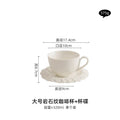 Axyaa Exquisite Ceramic Coffee Cups and Saucers Set - Kitchen Countertop Decoration