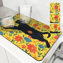 Axyaa Watercolor Absorbent Mat for Dishes and Cutlery
