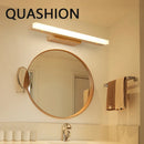Axya Natural Wood LED Wall Sconce - Rectangle Acrylic Lampshade Lighting Fixtures