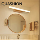 Axyaa Wood Acrylic LED Wall Sconce Indoor Lighting Fixture Rectangle Lustre Mirror