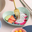 Axyaa Love Bone Plates Set - 5pcs PP Material Reusable for Kitchen, Picnic, Camping