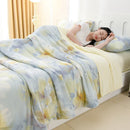Axyaa Silky Cooling Blanket Lightweight Double-Sided Quilt Ice Silk Duvet Comforter