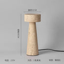 Stone Table Lamp with Japanese Wabi-Sabi Design by Axyaa for Bedroom, Living Room, Study