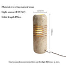 Axyaa Travertine Floor Lamp with LED Lighting for Home Decor