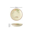 Axyaa Retro Ceramic Salad Plate Set for Dining and Serving