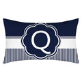 Axyaa Blue Stripe Pillowcase 30X50 for Sofa Chair Decor
