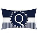 Axyaa Blue Stripe Pillowcase 30X50 for Sofa Chair Decor