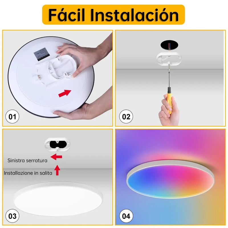 Axyaa Smart RGB Wifi Ceiling Light Panel for Alexa Google Home