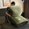 Axyaa Black Gold Milk Fleece Solid Color Quilt Cover - Single Piece, Winter Thickened, Warm