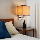 Axyaa Modern Fabric Wall Lamp E27 Bulb AC85-265V for Bedroom Hotel Corridors