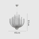Axyaa Metal Grid LED Chandelier Geometric Hollow Pendant, Dimmable Iron Lighting