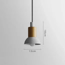 Axyaa Nordic Wood Pendant Lights Modern Macaron LED Hang Lamp Kitchen Bar Loft E27