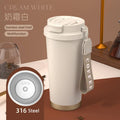 Axyaa Double Drink Straw Cup: Ceramic & Thermos, High-Value Portable Student & Work Cup
