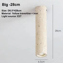 Axyaa Modern Yellow Travertine Stone Ceiling Lamp for Home Decor