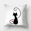Cute Cat Cushion Cover 45x45cm - Axyaa Home Decor Pillowcases