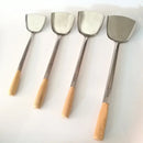 Axya Stainless Steel Turner with Wooden Handle - Kitchen Utensil Set