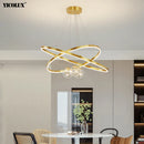 Axya Dimmable Gold Black LED Chandelier for Modern Indoor Lighting