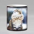 Axyaa Cat Color Changing Coffee Mug, Cute Milk Tea Cup, Surprise Gift for Friends