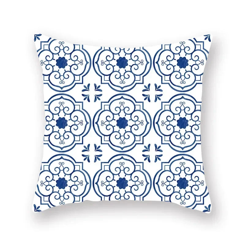 Geometric Mandala Flower Print Pillowcase for Home Decor by Axyaa