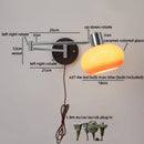 Axyaa Swing Arm LED Wall Lamp with Switch for Bedside Reading & Interior Lighting