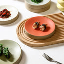 Axyaa Retro Round Plate: Premium Western Cuisine Ceramic Tableware