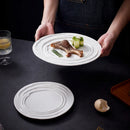 Axyaa Ceramic Wavy Dessert Plate for Hotel & Restaurant Table Setting