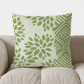 Axyaa Green Circle Pattern Throw Pillow Cover for Sofa, Bedroom, Car